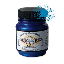 Load image into Gallery viewer, Jacquard Lumiere Fabric Paints 2.25oz - 570 Pearlescent Blue
