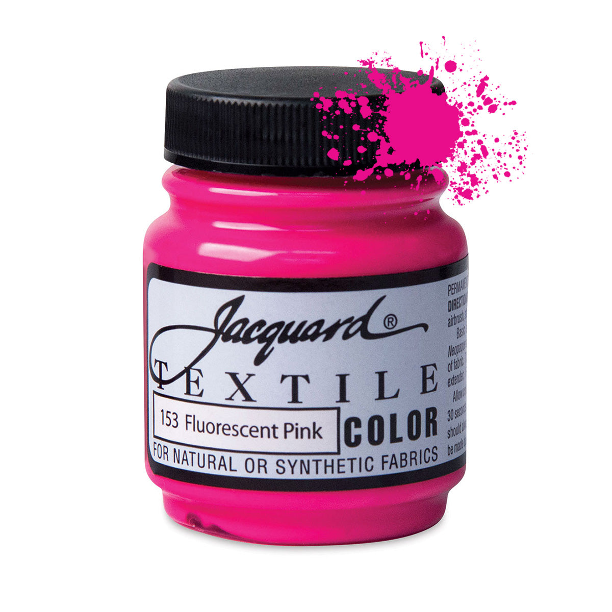 Jacquard Textile Color Fabric Paint 2.25oz Fluorescent Pink
