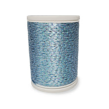 Load image into Gallery viewer, Quilt Highlights Metallic Rayon Flat Braid Ribbon - 103 Arctic Ice
