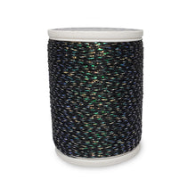 Load image into Gallery viewer, Quilt Highlights Metallic Rayon Flat Braid Ribbon - 201 Night Sky
