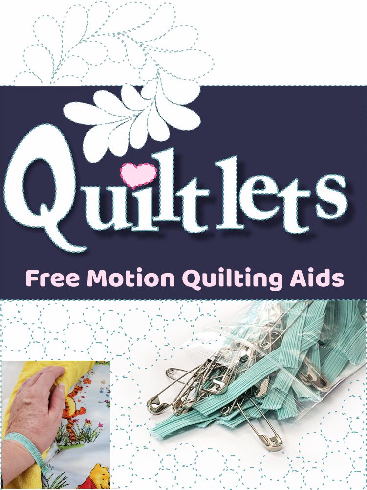 Quiltlets free motion quilting aids logo