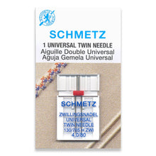Load image into Gallery viewer, Schmetz sewing machine needles 4.0/80 universal twin
