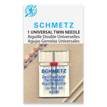 Load image into Gallery viewer, Schmetz sewing machine needles 4.0/90 universal twin
