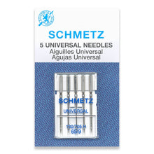 Load image into Gallery viewer, Schmetz sewing machine needles 65/9 universal 5 pack
