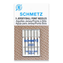 Load image into Gallery viewer, Schmetz sewing machine needles 90/14 jersey / ball point 5 pack
