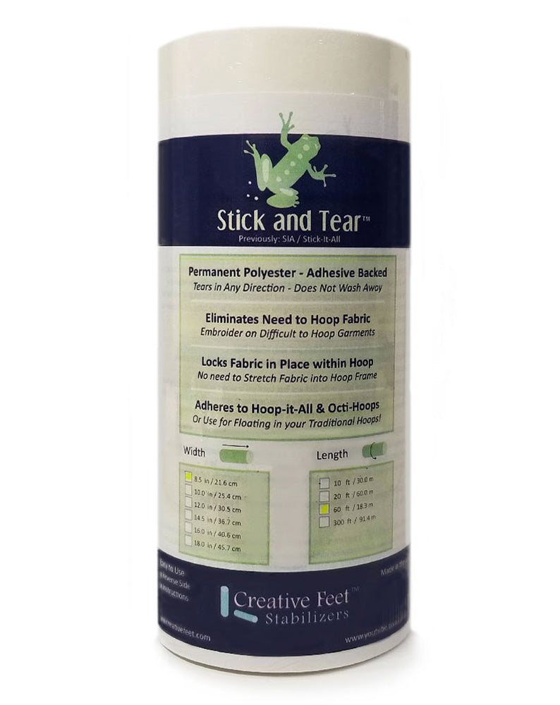 Stick and Tear Sewing Stabilizer Roll 7.5in x 60ft