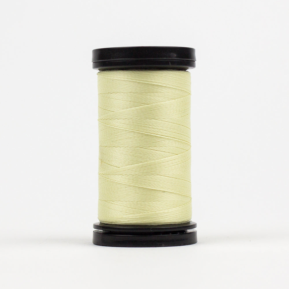 WonderFil Ahrora polyester thread glow in the dark spool ivory