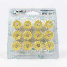 Load image into Gallery viewer, WonderFil DecoBob polyester sewing thread bobbins db118 soft yellow

