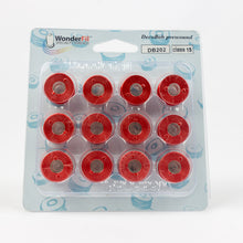 Load image into Gallery viewer, WonderFil DecoBob polyester sewing thread bobbins db202 red

