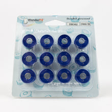 Load image into Gallery viewer, WonderFil DecoBob polyester sewing thread bobbins db302 royal blue
