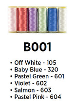 Load image into Gallery viewer, WonderFil InvisaFil polyester sewing thread collections b001 400m
