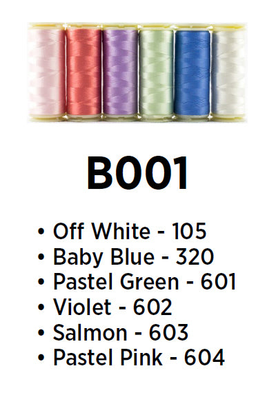 WonderFil InvisaFil polyester sewing thread collections b001 400m