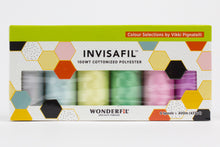 Load image into Gallery viewer, WonderFil InvisaFil polyester sewing thread collections b006 400m package
