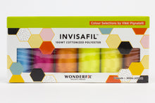 Load image into Gallery viewer, WonderFil InvisaFil polyester sewing thread collections b007 400m package
