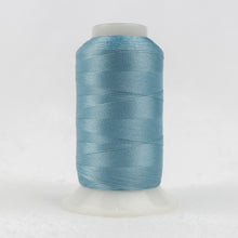 Load image into Gallery viewer, WonderFil Polyfast polyester sewing thread spool p2106 dark seashell blue

