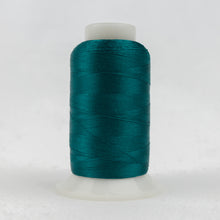 Load image into Gallery viewer, WonderFil Polyfast polyester sewing thread spool p6516 teal blue
