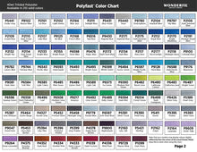 Load image into Gallery viewer, WonderFil Polyfast polyester sewing thread color chart 1
