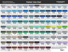 Load image into Gallery viewer, WonderFil Polyfast polyester sewing thread color chart 2
